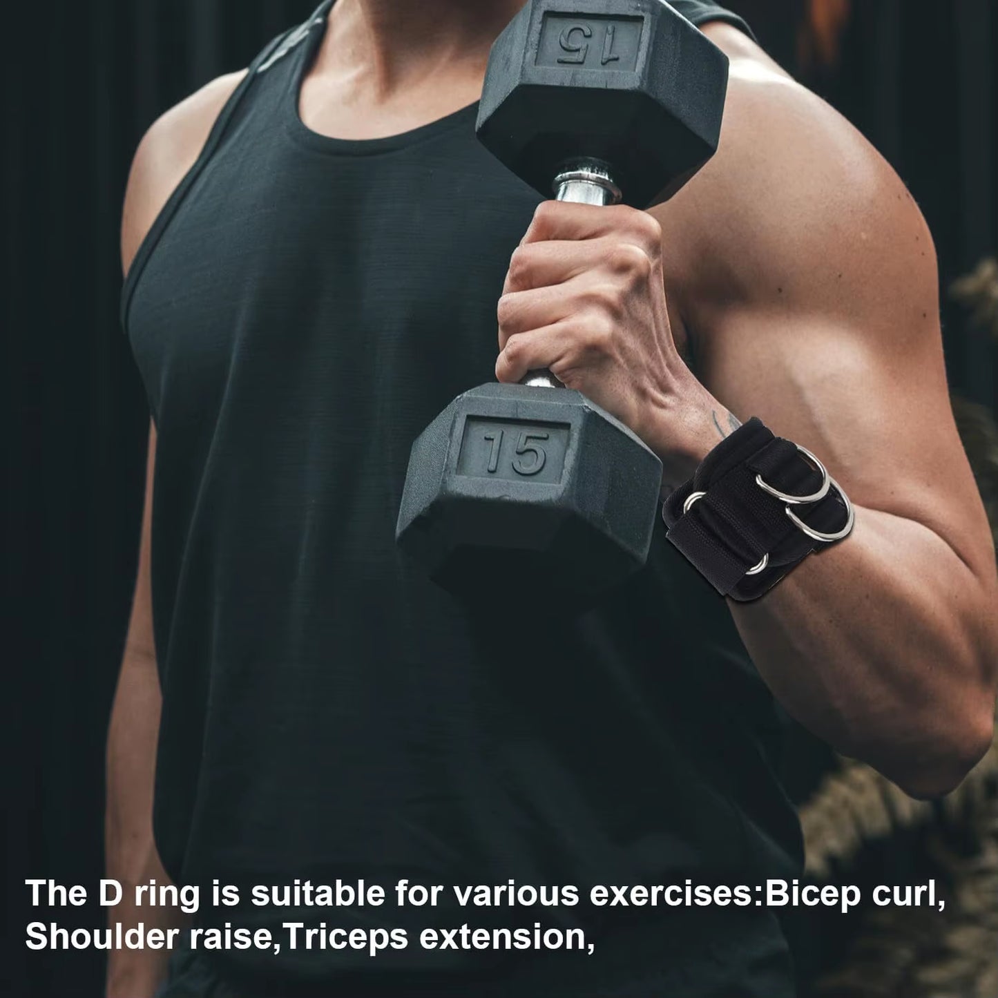 2Pcs Wrist Straps for Weightlifting Weightlifting Straps with D Ring Weight Lifting Straps Deadlift Straps for Gym Straps