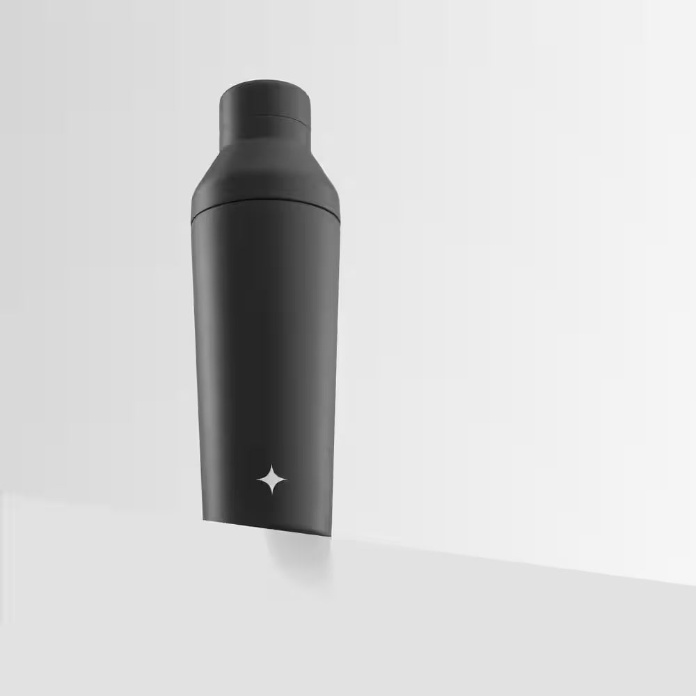 20 Oz. Black Vacuum Insulated Stainless Steel Cocktail Protein Shaker