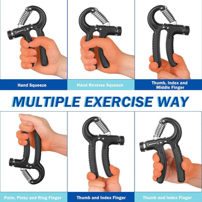 AIXPI Grip Strength Trainer, Hand Grip Exerciser Strengthener with Adjustable