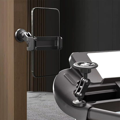 Gym Magnetic Phone Holder Compact 360 Adjustable for Kitchen Office Workshop Portable Gym Magnetic Phone Holder 360 Rotatable
