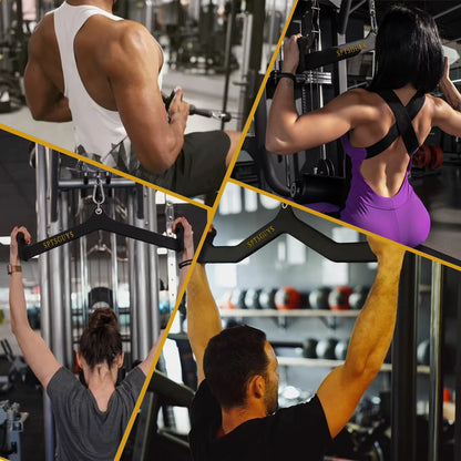 Home Gym Fitness Lat Pull down Bar LAT Pulldown Attachments for Cable Pulley System Machine Back Tricep Bar Strength Training