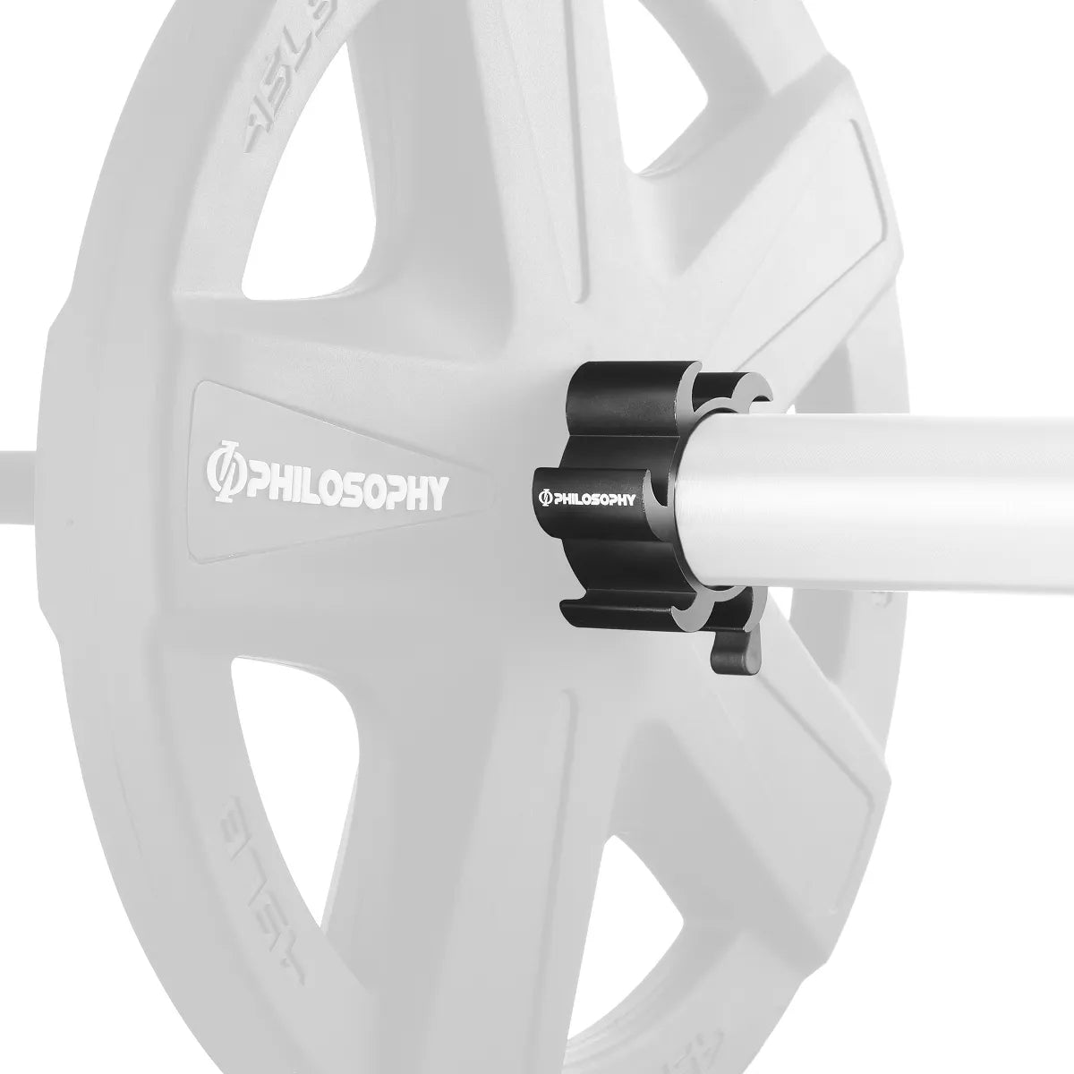 Philosophy Gym Locking Aluminum Barbell Collars, Anti-Slip 2" Olympic Weight Clamps - Quick Release Collar Clips Pair