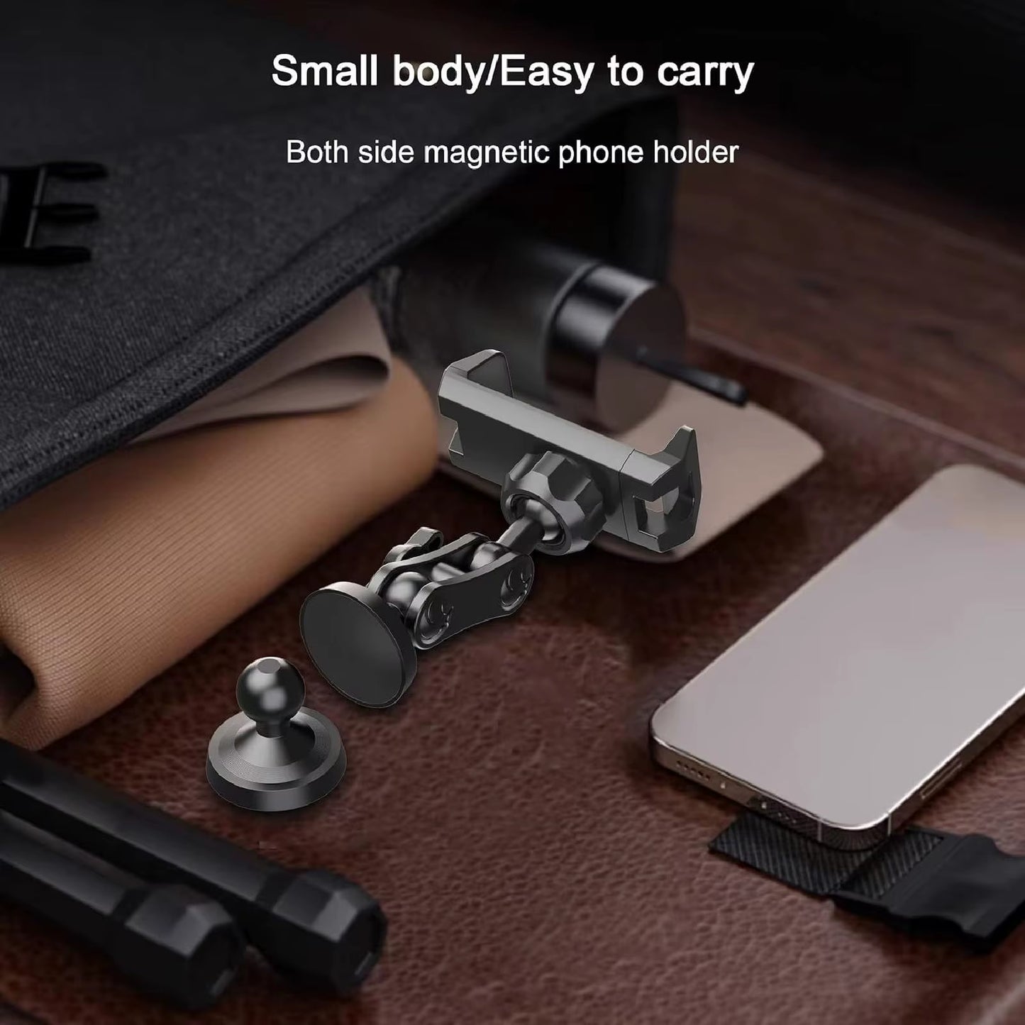 Gym Magnetic Phone Holder Compact 360 Adjustable for Kitchen Office Workshop Portable Gym Magnetic Phone Holder 360 Rotatable