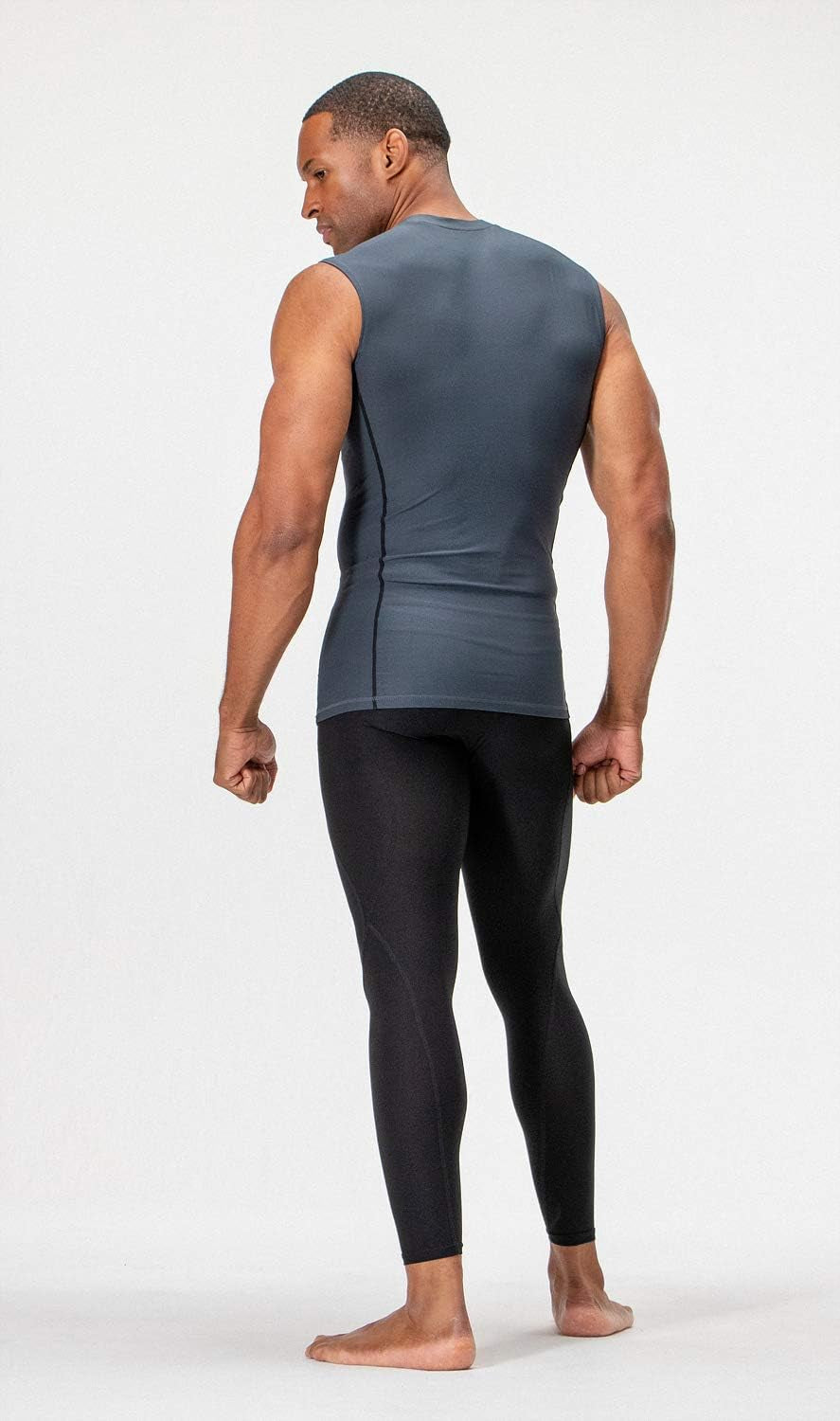 3 Pack Men'S Athletic Compression Shirts Sleeveless