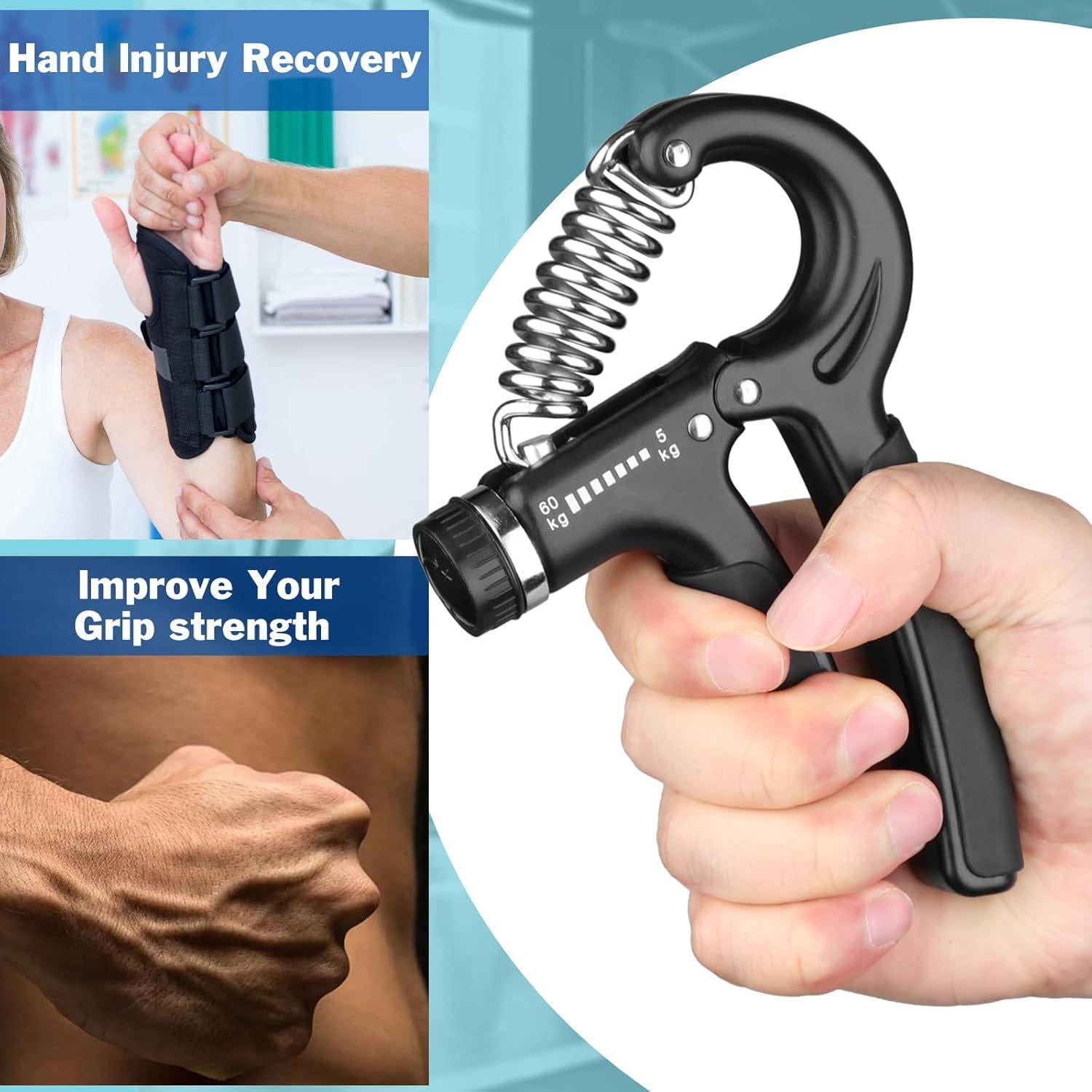 AIXPI Grip Strength Trainer, Hand Grip Exerciser Strengthener with Adjustable