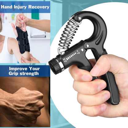 AIXPI Grip Strength Trainer, Hand Grip Exerciser Strengthener with Adjustable
