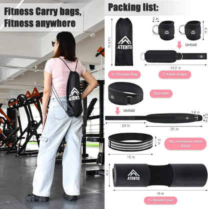 anti Slip Black Fabric Cotton Foam Barbell Pad