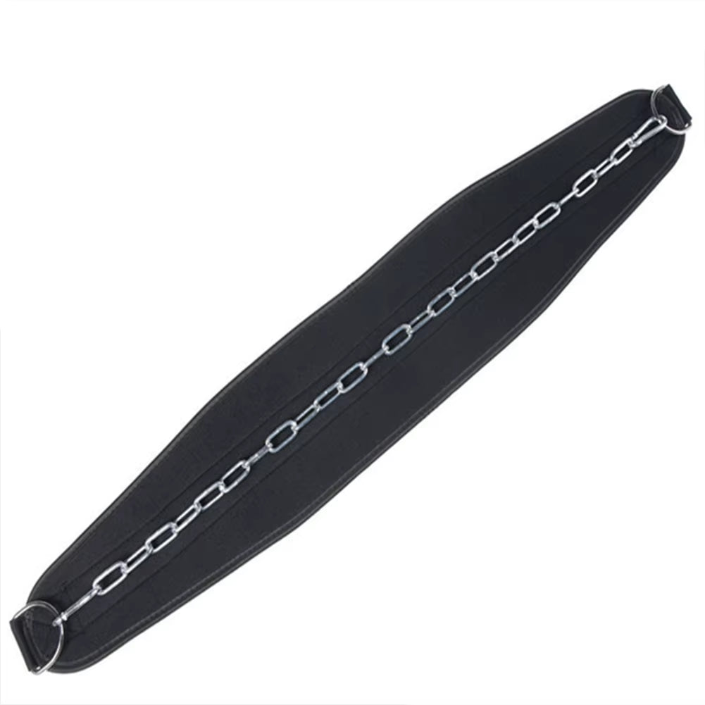 Weight Lifting Belt with Chain Home Gym Equipment Waist Belt Weight Lifting Dip Belt for Weight Lifting Squat Training Fitness