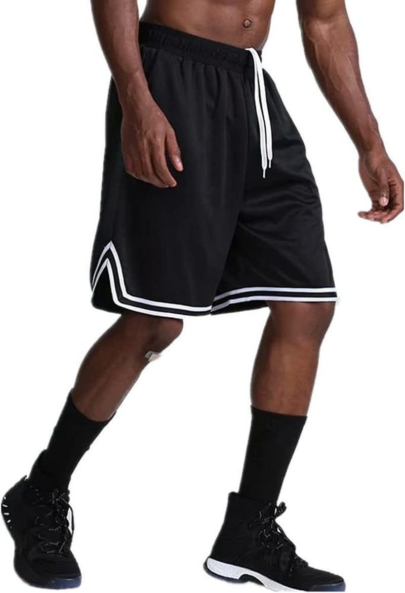 3 Pack Basketball Shorts for Men with Zipper Pockets,Active Athletic Shorts