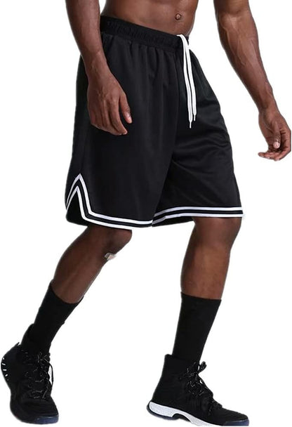 3 Pack Basketball Shorts for Men with Zipper Pockets,Active Athletic Shorts