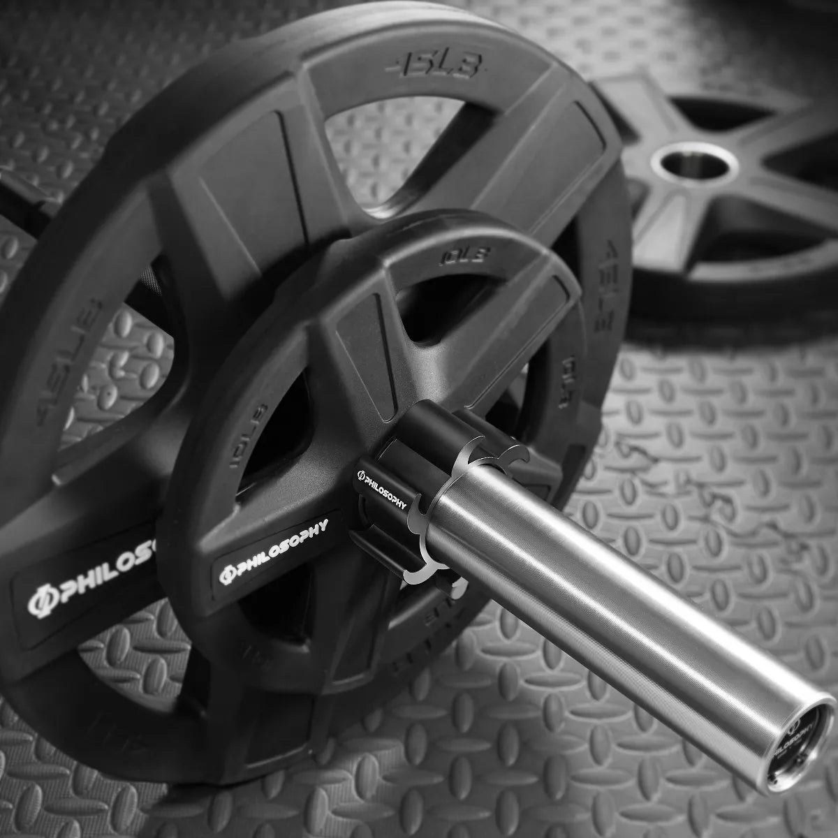 Philosophy Gym Locking Aluminum Barbell Collars, Anti-Slip 2" Olympic Weight Clamps - Quick Release Collar Clips Pair