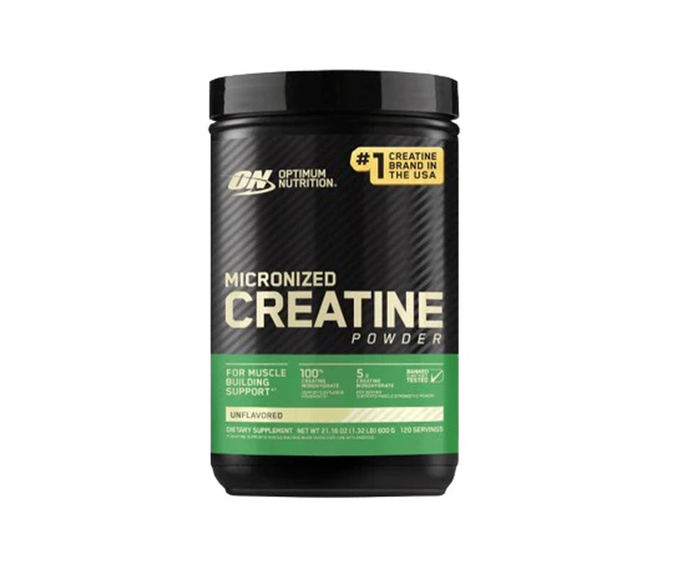 Optimum Nutrition Micronized Creatine Monohydrate Powder, Unflavored, 120 Servings, 600 Grams