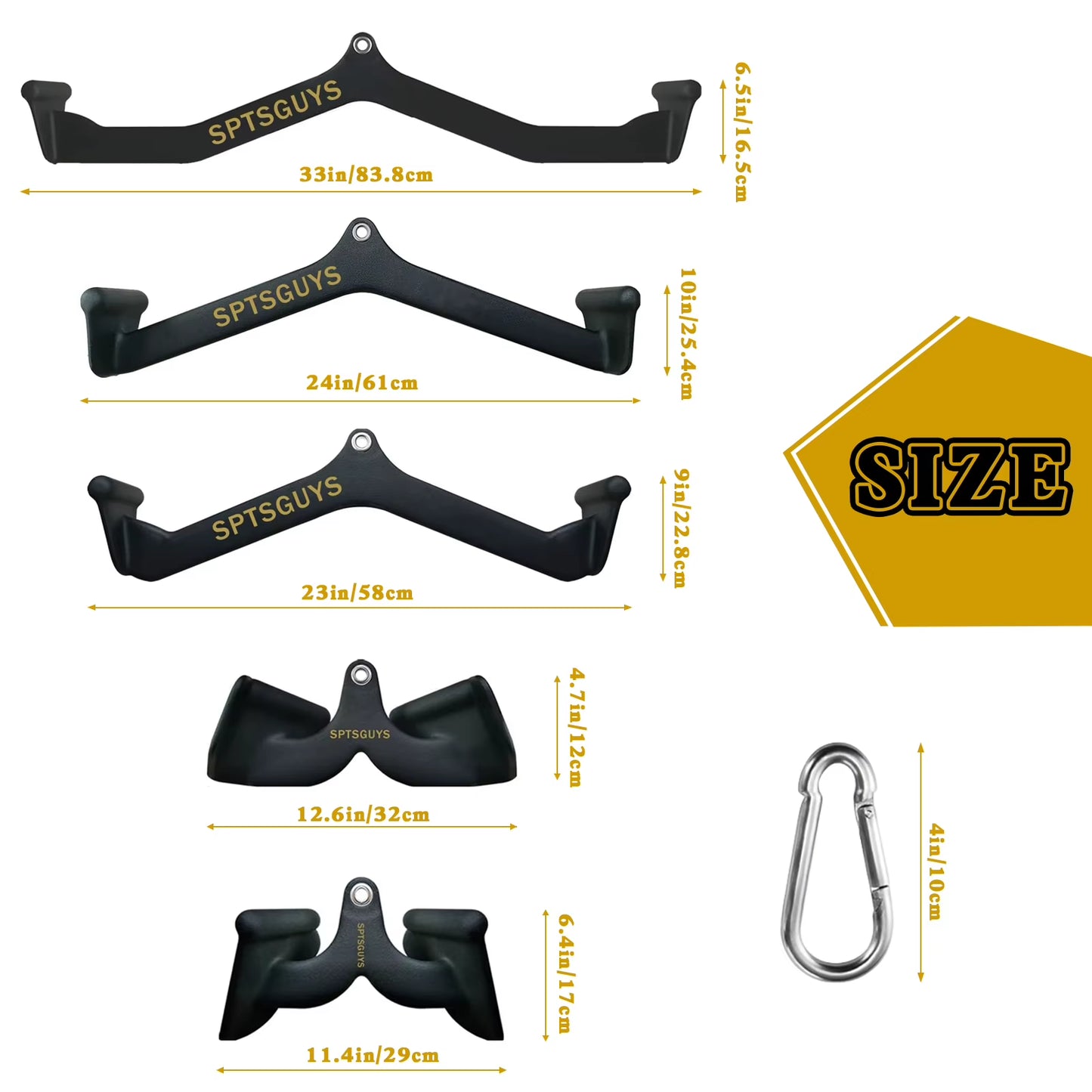 Home Gym Fitness Lat Pull down Bar LAT Pulldown Attachments for Cable Pulley System Machine Back Tricep Bar Strength Training