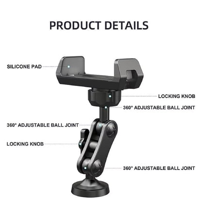 Gym Magnetic Phone Holder Compact 360 Adjustable for Kitchen Office Workshop Portable Gym Magnetic Phone Holder 360 Rotatable