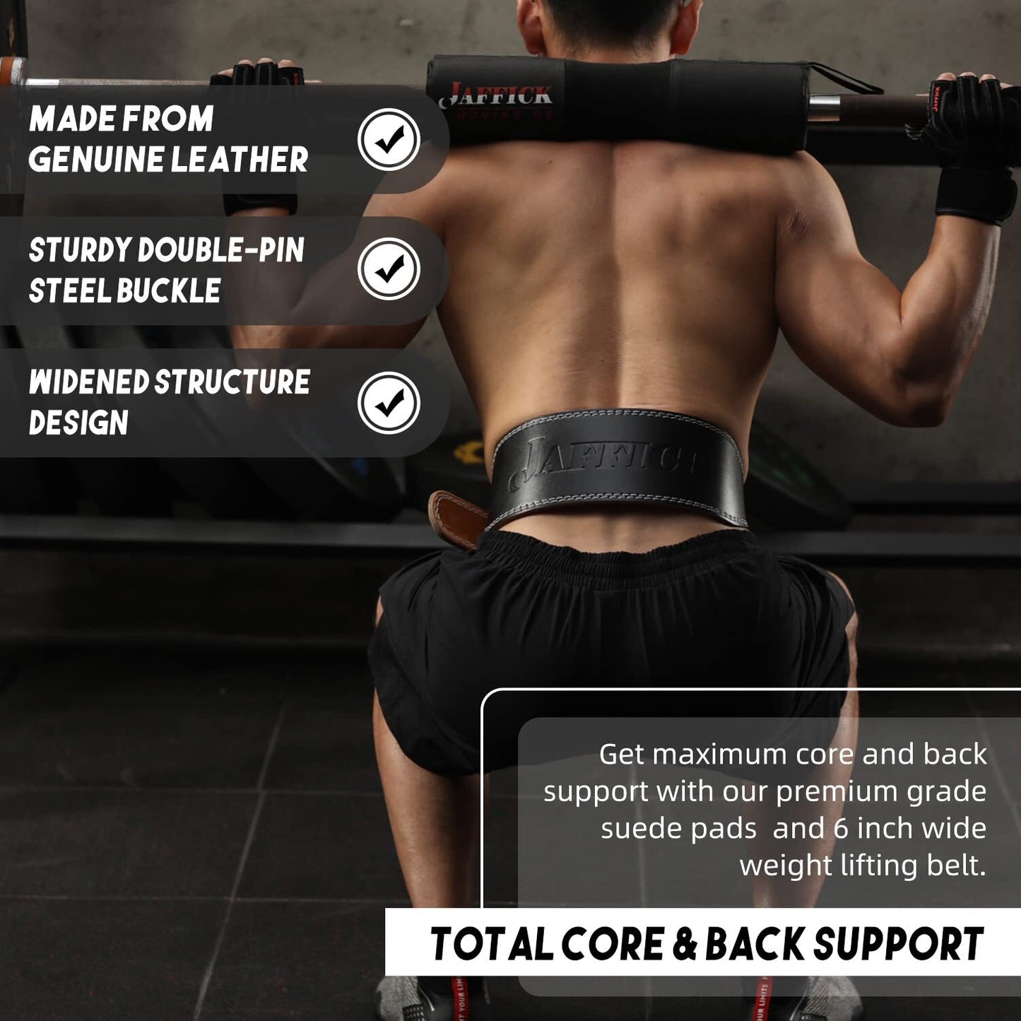 Genuine Leather Weight Lifting Belt for Men Gym Weight Belt Lumbar Back Suppo...