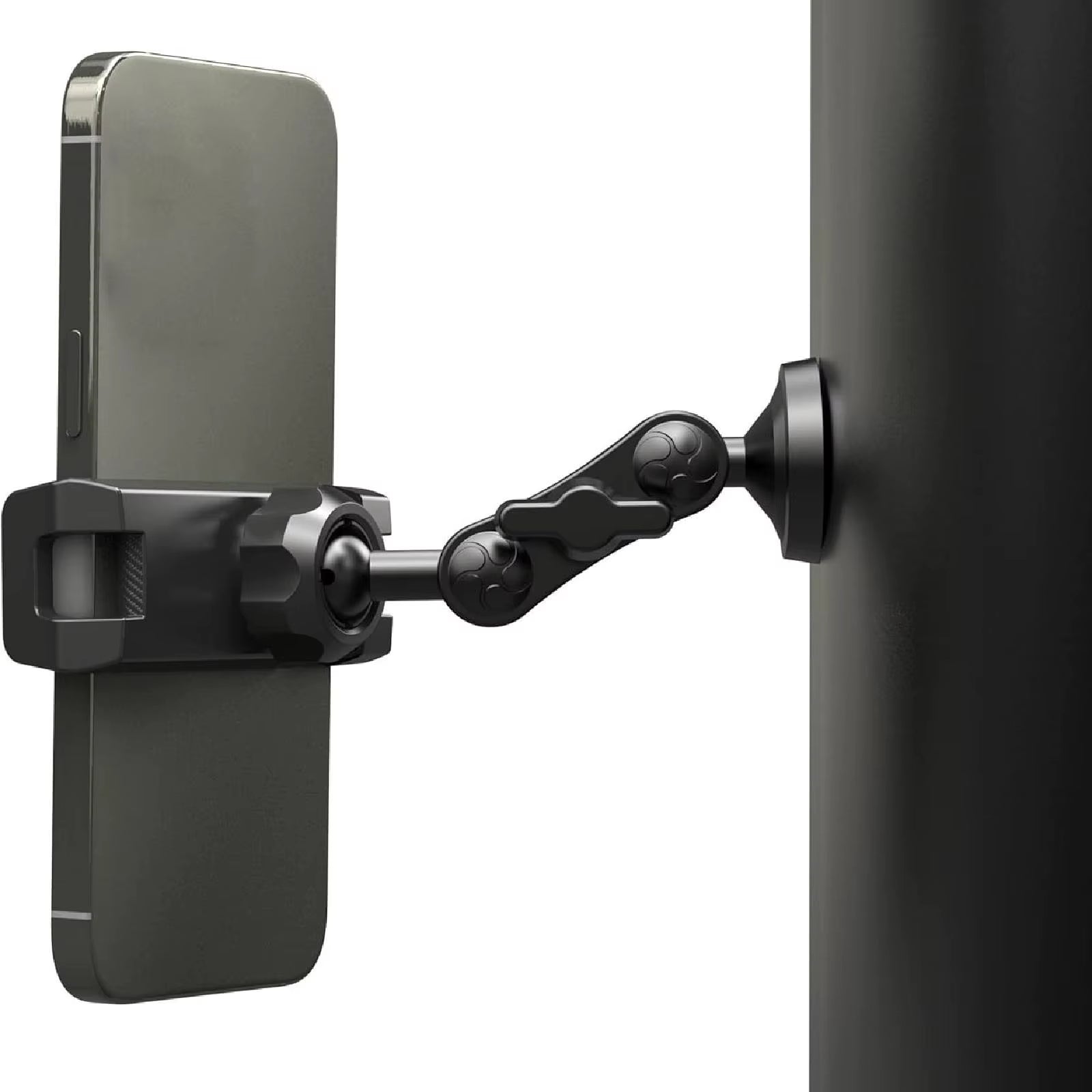 Gym Magnetic Phone Holder Compact 360 Adjustable for Kitchen Office Workshop Portable Gym Magnetic Phone Holder 360 Rotatable