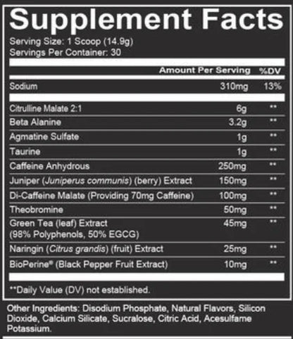 TOTAL WAR PRE-WORKOUT- Strawberry Kiwi